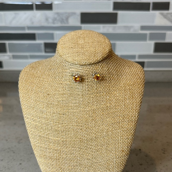 MOISSANITE - #20 ER0692 Champagne 2.0 CTW Stud Earrings - Picture 4 of 7